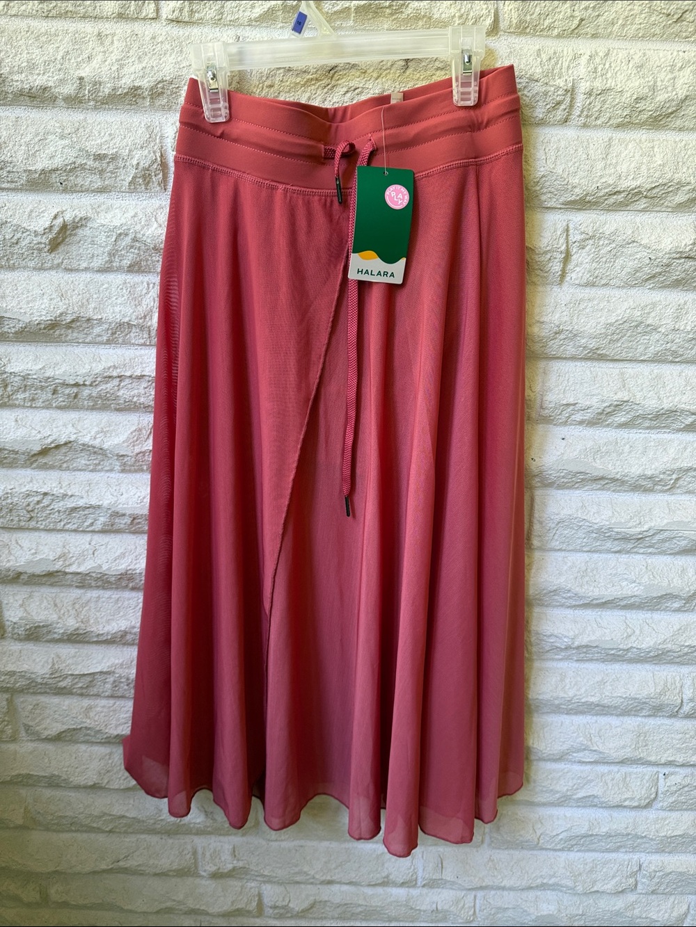 HALARA Rose Pink Flowing A-Line Skirt